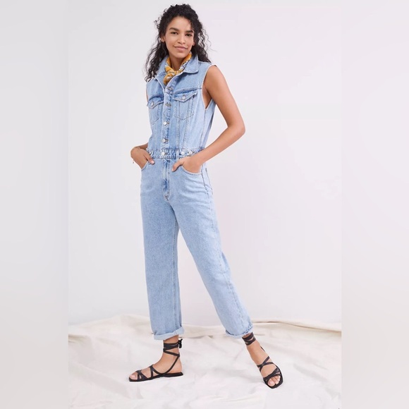 AGOLDE Classic Denim Jumpsuit - Picture 1 of 5